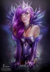 1girls artist_name breasts choker cleavage corset crown curvy dark_elementalist_lux elbow_gloves elementalist_lux female female_only firolian gloves highres human jewelry league_of_legends long_hair luxanna_crownguard makeup medium_breasts miniskirt pink_eyes purple_gloves purple_hair signature skirt solo rating:Safe score:68 user:DarkEmperor18