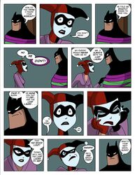 1boy 1girls batman batman:_the_animated_series batman_(series) comic dc_comics dcau dialogue female fool_me_once great_scott harley_quinn harley_quinn_(classic) male robe sharpie_(artist) speech_bubble the_new_batman_adventures tied_up rating:Questionable score:38 user:bot