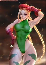 abs blonde_hair breasts cammy_white cleavage didi_esmeralda female female_only muscles muscular muscular_female solo street_fighter rating:Questionable score:106 user:justausername