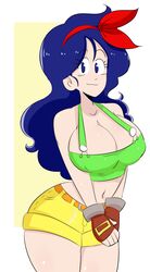 1girls big_breasts blue_hair dragon_ball female female_only good_launch jinu large_breasts launch lunch_(dragon_ball) solo thick thick_thighs voluptuous wide_hips rating:Questionable score:158 user:CPO