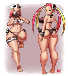 2girls ass big_ass bikini eye_contact female female_only female_team_skull_grunt francine_(pokémon) huge_ass human human_only kenron_toqueen looking_at_viewer looking_back makeup multiple_girls nintendo pink_eyes pink_hair plumeria_(pokemon) pokémon pokemon pokemon_sm rapp_(pokemon) team_skull team_skull_grunt team_skull_grunt_(female) thick_ass thighs twintails two_tone_hair voluptuous wide_hips yellow_eyes yellow_hair rating:Questionable score:302 user:Ugabuga