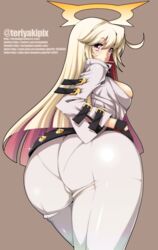 ass big_ass blonde_hair dat_ass female guilty_gear guilty_gear_xrd halo hiromin jack-o'_valentine pink_eyes rating:Questionable score:293 user:ASS_TIER