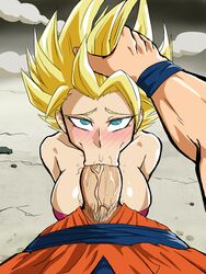 1boy 1girls :>= bare_shoulders blonde_hair blush breasts caulifla clothed_sex comic darm_engine dragon_ball dragon_ball_super fellatio female female_saiyan goku grabbing_hair green_eyes hand_on_another's_head hand_on_head large_breasts light-skinned_female light_skin looking_at_viewer male male_pubic_hair oral page_4 penis pov pov_eye_contact pubic_hair saiyan sex short_hair solo_focus son_goku spiked_hair spiky_hair straight stray_pubic_hair super_saiyan_2 tank_top uncensored universe_6 universe_6/universe_7 universe_6_saiyan/universe_7_saiyan unseen_male_face rating:Explicit score:126 user:bot