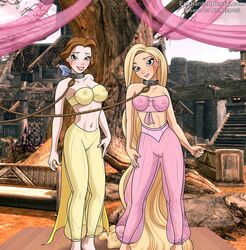 2d 2girls 3d areola background bare_stomach beauty_and_the_beast_(1991_film) belle_(beauty_and_the_beast) blonde_hair blue_eyes blush bondage bound bow breasts brown_eyes brown_hair busty cleavage clothed clothed_female clothing collar consensual consensual_bondage crossover detailed_background disney disney_princess drawnthatwayxx duo enchantedhentai.com eyelashes eyes female female_only femsub front_view fully_clothed hair happy harem_outfit human human_only leash light-skinned_female light_skin lips lipstick long_eyelashes long_hair looking_at_viewer medium_breasts multiple_girls multiple_subs navel neckwear nipples nipples_visible_through_clothing open_eyes outside pants parted_lips pink_clothing pink_lipstick princess pussy pussy_visible_through_clothes rapunzel red_lipstick rope royalty see-through see-through_clothing shaved_pussy shirt sirwal slave slave_market slave_outfit smile stage standing submissive tagme tangled teen teenager teeth tree tubetop url vagina voluptuous whiterun yellow_clothing young rating:Explicit score:98 user:mmay