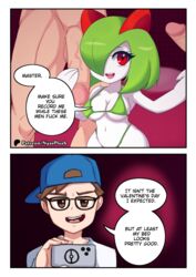 2024 big_penis comic green green_hair group hi_res human kirlia nyasplush petite pokemon pokemon_(species) red_eyes rating:Explicit score:13 user:PelucheSama