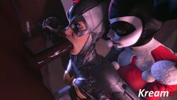 1boy 2girls 3d animated assisted_fellatio barbara_gordon batgirl batgirl_(arkham_knight) batman:_arkham_knight batman_(series) breast_grab dark-skinned_male dark_skin dc deepthroat feet_out_of_frame fellatio female female_focus forced hand_on_head handjob harley_quinn harley_quinn_(arkham) harley_quinn_(arkham_knight) harley_quinn_(classic) interracial kreamu male no_sound oral rape rocksteady_studios sex straight teamwork video rating:Explicit score:181 user:swoggad