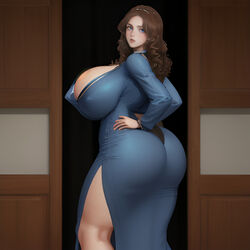  addictong ai_generated big_ass big_breasts curly_hair curvy original original_character self_upload thick_ass thick_thighs voluptuous  rating:explicit score: user:addictong