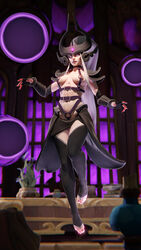 3d female_only goth league_of_legends lingerie pale_skin pathnode solo syndra white_hair rating:Explicit score:19 user:Lujurioso