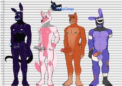 anthro cheekycreepy five_nights_at_freddy's five_nights_at_freddy's:_security_breach five_nights_at_freddy's_2 fnaf furry glamrock_freddy_(fnaf) height_chart knotted_penis mangle_(fnaf) mxes mxes_(fnaf) penis_chart penis_out reference_sheet withered_bonnie rating:Explicit score:20 user:Bumblybuzzy