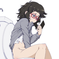 1girls blush blushing glasses masturbation nerd nerdy_female no_panties oshiete!_galko-chan otako_(galko) petite red_glasses short_hair tagme toilet rating:Explicit score:101 user:Michassault