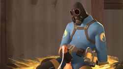  after_cumshot femboy femboy_only femboy_solo latex latex_gloves latex_suit male male_only male_solo mask masked masked_male obscured_face penile penis pyro_(team_fortress_2) team_fortress_2 zowtie  rating:explicit score: user:zowtie