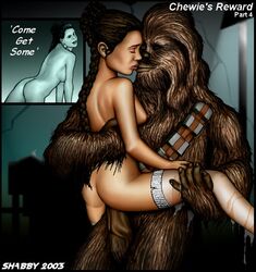 2003 a_new_hope carryfuck carrying carrying_position chewbacca interspecies princess_leia_organa shabby_blue star_wars wookiee rating:Explicit score:74 user:bot