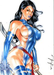 1girls 2019 angry aura betsy_braddock big_breasts black_hair blue_leotard blue_thighhighs breasts busty contempt curvaceous curvy dated ed_benes_studio elizabeth_braddock energy erect_nipples eyeshadow female female_only glowing_hands holding_sword holding_weapon homo_superior human jeferson_lima katana kwannon large_breasts leotard lipstick long_hair makeup marvel marvel_comics mascara mutant nipple_bulge nipples pinup psylocke purple_eyes purple_lips purple_lipstick red_sash sash sideboob signature sneer solo standing straight_hair superheroine sword telepath thighhighs thighs voluptuous walking weapon x-men rating:Questionable score:32 user:JackieEstacadoThrowaway