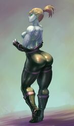 1girls ass big_ass breasts cleavage cutesexyrobutts dat_ass dragon_ball dragon_ball_xenoverse female female_only looking_at_viewer looking_back original_character robot solo rating:Questionable score:136 user:justausername