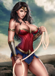 1girls actress alternate_breast_size arm_bracers big_breasts breasts celebrity cleavage corset daytime dc_comics dc_extended_universe dceu diana_prince female female_only fit flowerxl gal_gadot large_breasts lasso_of_truth looking_at_viewer pinup real_person realistic skirt solo standing thick_thighs tiara weapon wide_hips wonder_woman wonder_woman_(series) rating:Safe score:211 user:justausername