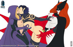 3girls anal_sex batgirl batman_(series) batwoman blonde_hair breast_grab breasts cassandra_cain clothing dc dc_comics female female_only fingering interracial kate_kane kissing penetration red_hair sex spoiler_(dc) stephanie_brown strap-on theblackpharaoh threesome yuri rating:Explicit score:158 user:Leo4444