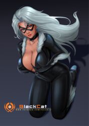 big_breasts black_cat_(marvel) bodysuit breast_grab breasts character_name cleavage domino_mask felicia_hardy felox08 female female_only hourglass_figure large_breasts looking_at_viewer marvel shiny solo spider-man_(series) unzipped watermark zipper_pull_tab rating:Questionable score:155 user:justausername