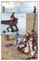 2girls before_and_after blue_hair bondage borderlands borderlands_2 bra bra_removed braid choker clothing collar comic crossover defeated dialogue domination duo english_text female female_only femdom femsub fucked_silly gaige_(borderlands) goggles goggles_on_head hairless_pussy handcuffs human improvised_dildo improvised_sex_toy insertion jinx_(league_of_legends) league_of_legends lezdom long_hair multiple_girls necklace panties panties_removed pussy pussy_juice red_hair ripped_clothing sfh single_braid sitting_on_girl sitting_on_person sitting_on_sub skirt smile spread_legs squirting tagme text twintails vaginal_insertion very_long_hair vibrator weapon yuri zaun-derground rating:Explicit score:192 user:Wh0