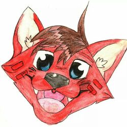  1:1 anthro canid canine canis happy headshot_portrait icon kin male mammal portrait simple_background solo tribalwolf white_background wolf  rating:safe score: user:bot