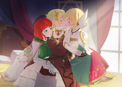 3girls arikindows10 bed bedroom blonde_hair breast_grab breasts citrinne_(fire_emblem) earrings female female_only fff_threesome fingering fire_emblem fire_emblem:_genealogy_of_the_holy_war fire_emblem:_the_blazing_blade fire_emblem:_thracia_776 fire_emblem_engage green_eyes hair_ornament kissing lesbian_sex multiple_girls nanna_(fire_emblem) nintendo nobility nude nude_female priscilla_(fire_emblem) red_hair royalty short_hair teenage_girl teenager threesome trait_connection yuri rating:Explicit score:50 user:kris923