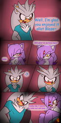 anthro areola blaze_the_cat blush breasts bulge cat chacumera chest_tuft clothing comic duo english_text erection fangs feline female fur half-closed_eyes hedgehog male mammal nipples nude open_mouth penis seductive silver_the_hedgehog smile sonic_(series) straight teeth text tongue tuft rating:Explicit score:11 user:bot