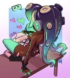 2girls areolae ass breasts cunnilingus dark-skinned_female dark_skin erect_nipples female female_only gloves grabbing_ass green_nipples inkling interracial_yuri iseenudepeople marina_(splatoon) multiple_girls naked_gloves naked_stockings nipples nude octoling oral pearl_(splatoon) splatoon splatoon_2 stockings thighhighs yuri rating:Explicit score:214 user:justausername