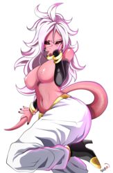 1girls 2010s aldharoku alpha_channel android_21 black_nails black_sclera breasts dark_persona detached_sleeves dragon_ball dragon_ball_fighterz female female_only harem_pants high_heels humanoid large_breasts long_hair looking_at_viewer majin majin_android_21 monster_girl navel nipples pink_skin pointy_ears red_eyes solo tail topless transparent_background white_hair rating:Explicit score:205 user:SolemnTagger