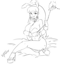 aged_up big_breasts bunny_ears bunny_tail bunnysuit cleavage disney disney_channel gravity_falls high_heels leash looking_at_viewer monochrome nayaase_beleguii pacifica_northwest partial_male straight_hair wrist_cuffs rating:Questionable score:49 user:ShadowNanako