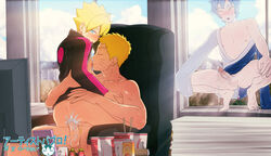 3boys age_difference anal anal_penetration anal_sex ass ass_grab barefoot being_watched blonde_hair blue_eyes blue_hair blush boruto:_naruto_next_generations bottomless closed_eyes cowgirl_position cum cum_in_ass cum_inside cumdrip cumshot dripping_cum ejaculation erection father_and_son feet functionally_nude gay hand_on_ass incest indoors jacket male male_only mitsuki_(naruto) naruto nipple_suck nipple_sucking nipples nude office older_male one_eye_closed onoro_nyo open_clothes open_jacket open_mouth orgasm pecs penis pleasure_face precum_drip revealing_clothes robe sex sitting sitting_on_penis squat squatting sucking_nipples testicles toes tongue tongue_out uzumaki_boruto uzumaki_naruto voyeur whisker_markings whiskers yaoi yellow_hair younger_male rating:Explicit score:249 user:hkkjhn55