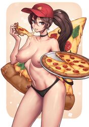 black_panties breasts brown_eyes brown_hair culinary_masters_series female league_of_legends nude oopartz_yang paid_reward panties patreon_reward pizza pizza_delivery_sivir pussy sivir rating:Questionable score:114 user:Smexypics