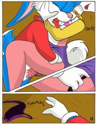 anthro babs_bunny buster_bunny comic female fur furry male mammal rabbit straight tagme tiny_toon_adventures uncensored rating:Explicit score:6 user:bot