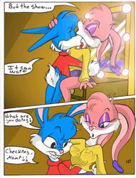 anthro babs_bunny buster_bunny comic female fur furry male mammal rabbit straight tagme tiny_toon_adventures uncensored rating:Explicit score:4 user:bot