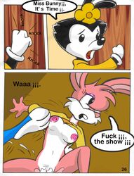 animaniacs anthro babs_bunny buster_bunny comic dot_warner female fur furry male mammal rabbit tiny_toon_adventures uncensored rating:Explicit score:10 user:bot