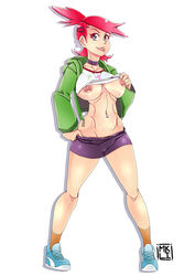 abs artist_request cameltoe cartoon_network female foster's_home_for_imaginary_friends frankie_foster huge_breasts purple_eyes red_hair solo tongue_out rating:Explicit score:89 user:thenewuser