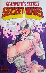 1girls 2018 almostheroesart big_breasts breasts female female_only gwen_poole gwenpool large_breasts marvel marvel_comics nipples open_mouth solo tongue tongue_out traditional_media_(artwork) uncensored rating:Explicit score:28 user:ultrafan