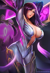 1girls badcompzero cleavage curvy female female_only huge_breasts kai'sa large_breasts league_of_legends riot_games skin_tight tagme thick_thighs vel'koz wide_hips rating:Explicit score:219 user:Witplash009