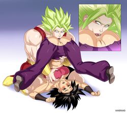 2girls anilingus anus ass black_hair boots breasts caulifla dragon_ball dragon_ball_super eating_ass female female_only green_hair hand_on_breast huge_breasts kale kale_(berserker) legendary_super_saiyan licking light-skinned_female light_skin moaning muscles muscular muscular_female pussy rimjob rimming saiyan short_hair spiky_hair super_saiyan tongue uncensored vanbrand yuri rating:Explicit score:156 user:geek