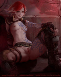 1girls anus areolae borderlands borderlands_2 breasts female female_only functionally_nude lerapi lilith_(borderlands) nipples pussy solo spread_legs rating:Explicit score:425 user:justausername