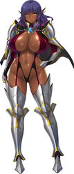 1girls abs areola_slip armor breasts clothing dark-skinned_female dark_elf dark_skin delva_celebrian elf female game_cg gradient_hair large_breasts nipples_visible_through_clothing pointy_ears purple_hair thick_thighs wide_hips yellow_eyes youkoso!_sukebe_elf_no_mori_e rating:Explicit score:161 user:kite219