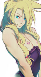 1boy androgynous blonde_hair blue_eyes canon_crossdressing cloud_strife color corset crossdressing femboy final_fantasy final_fantasy_vii human lingerie long_hair looking_at_viewer male male_only nipple_piercing nude piercing simple_background solo stickysheep thunder_head trap white_background rating:Safe score:126 user:R-998