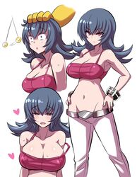 1girls ahe_gao alternate_breast_size anime_style breasts busty cleavage drool erect_nipples female heart heart-shaped_pupils human human_only hypno hypnosis hypnotized konno_tohiro large_breasts lowleg lowleg_pants mind_control navel nintendo nipple_bulge no_panties open_mouth pokeharlot pokemon sabrina_(pokemon) sabrina_(pokemon_hgss) smile sweat teenager voluptuous rating:Questionable score:628 user:justausername