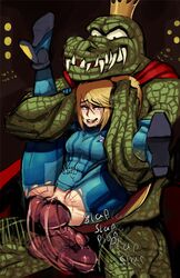 1boy 1girls ahe_gao anthro beauty_mark bodysuit boxman broken_rape_victim clothing crown donkey_kong_(series) female female_on_anthro forced full_nelson huge_cock human human_on_anthro interspecies k_rool larger_male lizardman male male_penetrating mammal metroid mind_break mole mole_under_mouth nintendo penetration rape reptile ripped_clothes ripped_clothing samus_aran scalie sex size_difference smaller_female sound_effects super_smash_bros. text thick_thighs tight_clothing torn_clothes torn_clothing vaginal_penetration video_games wide_hips zero_suit zero_suit_samus rating:Explicit score:192 user:bot