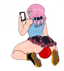 1girls ass ball big_ass clothing edit female jojo's_bizarre_adventure jojolion luckyshazo thick_thighs white_background yasuho_hirose rating:Explicit score:5 user:Geageado