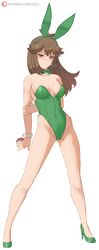 alternate_costume breasts female female_only leaf_(pokemon) looking_at_viewer nintendo pokemon solo white_background zelc-face rating:Questionable score:65 user:Mudlover