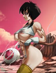 1girls abs bare_arms bare_breasts bare_legs bare_shoulders bare_thighs big_breasts black_hair clothed clothing color dragon_ball dragon_ball_z female female_focus female_only gloves hi_res large_breasts light-skinned_female light_skin looking_at_viewer muscles muscular muscular_female nipples nipples_visible_through_clothing novasayajingoku original_character purple_hair saiyan saiyan_girl short_hair solo solo_female tagme tail thick_thighs rating:Explicit score:35 user:Gigiti