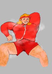 1boy bara duolingo eddy_(duolingo) hairy hairy_male long_hair male male_only muscular muscular_male musk musk_clouds musky_cock sportswear sweat sweat_stain sweaty rating:Explicit score:2 user:icedream