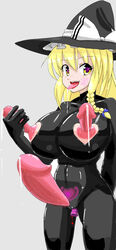 after_cumshot cum futa_sans_balls futanari holding_own_penis huge_cock i_(artist) latex latex_suit marisa_kirisame multi_genitalia multi_penis penis penis_nipples tongue_out touhou triphallia unusual_genitalia_placement unusual_penis_placement vibrator vibrator_in_pussy what rating:Explicit score:3 user:skedye