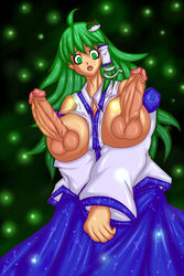 bad_pixiv_id balls diphallia diphallism kichi multi_balls multi_genitalia multi_penis night outdoors penis penis_nipples penis_transformation sanae_kochiya touhou transformation unusual_genitalia_placement unusual_penis_placement what rating:Explicit score:5 user:skedye