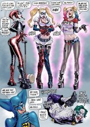 1girls 2boys ball_gag batman:_arkham_asylum batman_(series) batmite big_breasts bodysuit buttplug_under_clothes clowning_around_(batmite_vs_harley_quinn)_(comic) comic curvaceous curvy curvy_figure dc dc_comics dialogue digital_drawing_(artwork) eyebrows eyelashes eyes fenris_comix gagged hair harley_quinn harley_quinn_(arkham) harley_quinn_(arkham_asylum) harley_quinn_(classic) harley_quinn_(injustice) hourglass_figure large_breasts light-skinned_female light_skin lips male platform_boots platform_heels speech_bubble stiletto_heels straitjacket suicide_squad the_joker very_high_heels rating:Explicit score:79 user:SILV3RBACK