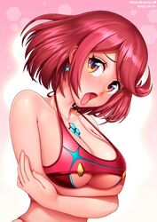 1girls big_breasts breasts cleavage cleavage_cutout female female_only halter_bikini halterneck large_breasts neocoill nintendo nude open_mouth pyra red_hair short_hair solo tongue tongue_out underboob xenoblade_(series) xenoblade_chronicles_2 rating:Questionable score:127 user:justausername